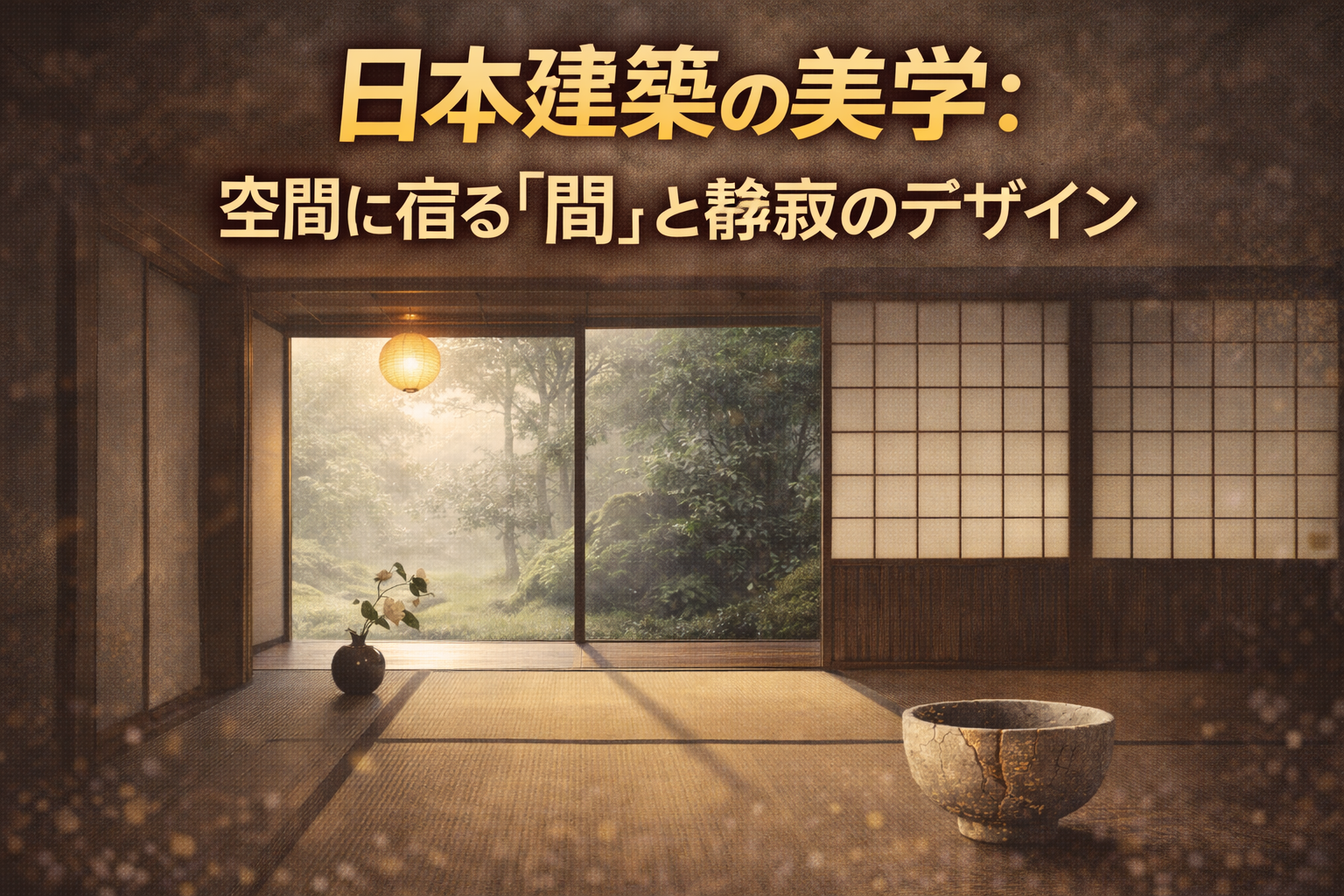 日本建築の美学：空間に宿る「間」と静寂のデザイン